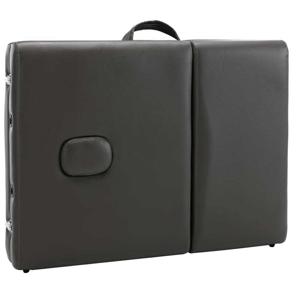 vidaXL Масажний Стіл 4-Зонний Антрацит 186x68 см Алюмінієвий Каркас