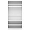 800231 vidaXL Wardrobe High Gloss White 100x50x200 cm Chipboard