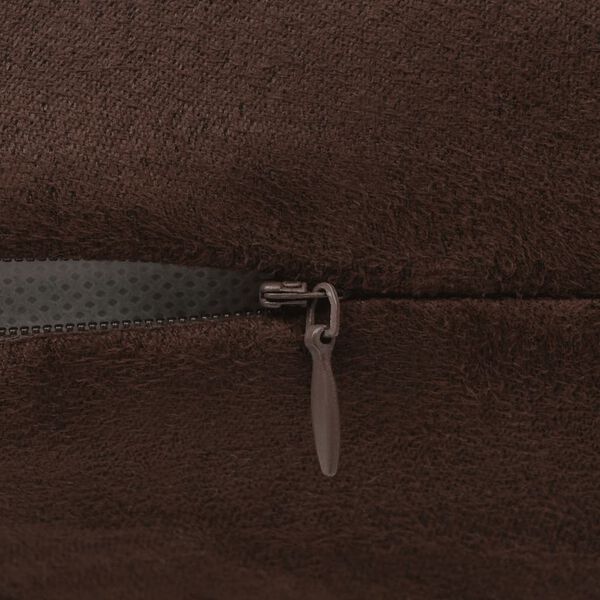 vidaXL Наволочки 4 шт Коричневий 80x80 см Поліестерова Штучна Замша