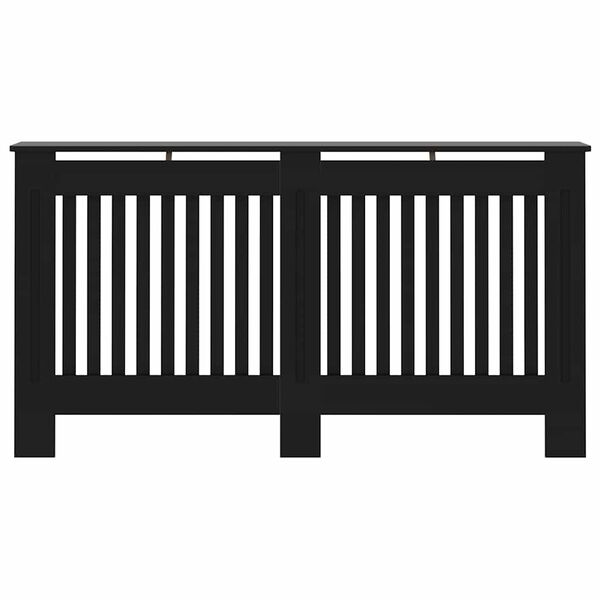 vidaXL Короб для Радіатора Чорний 152x19x81 см МДФ