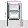vidaXL Садові Ворота Зелений 100x125 см Сталь