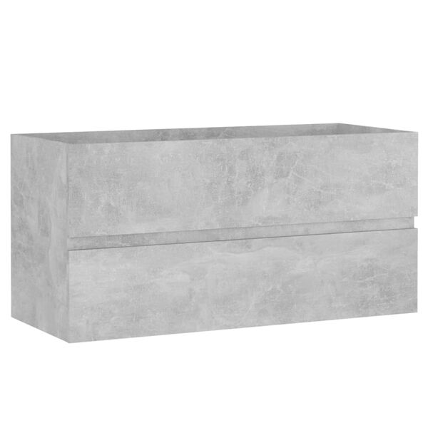 804759 vidaXL Sink Cabinet Concrete Grey 90x38,5x45 cm Chipboard
