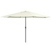 vidaXL Вулична Парасоля зі Сталевою Жердиною Пісочно-Білий 400 см