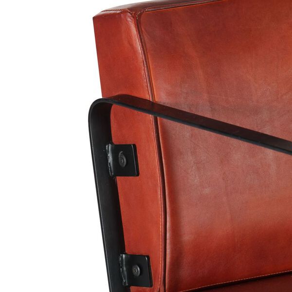 vidaXL Диван 2-місний Коричневий Натуральна шкіра