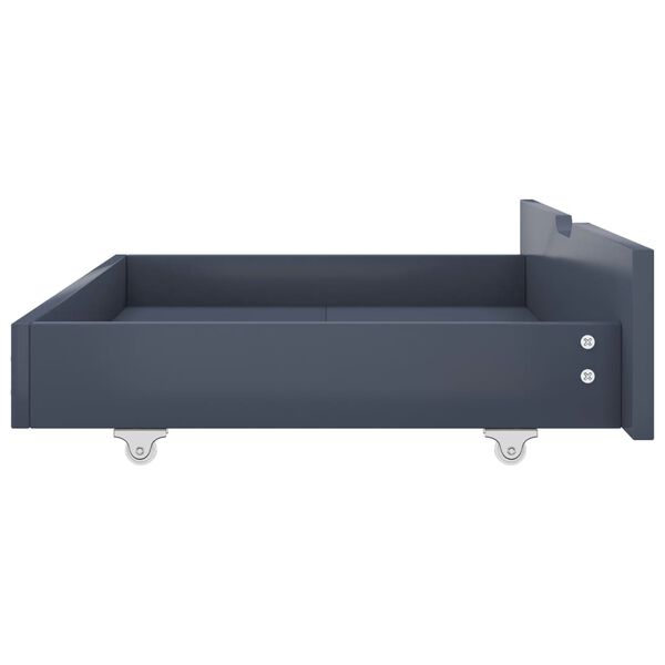 321989 vidaXL Bed Drawers 2 pcs Light Grey Solid Pine Wood