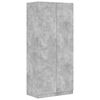 800634 vidaXL Wardrobe Concrete Grey 90x52x200 cm Chipboard
