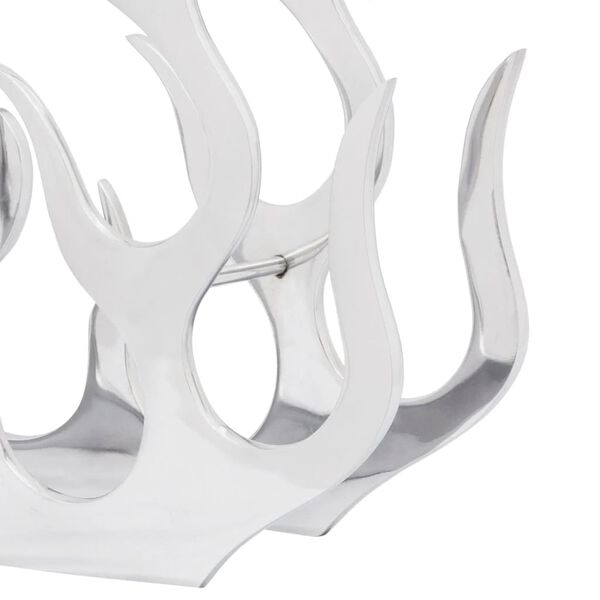 vidaXL Стійка для Вина на 11 Пляшок Сріблястий Алюміній