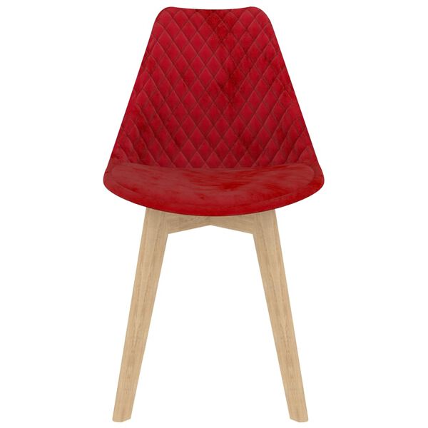 vidaXL Обідні стільці 4 шт Червоний Оксамит