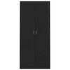 800631 vidaXL Wardrobe Black 90x52x200 cm Chipboard