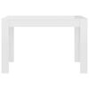 vidaXL Обідній стіл Глянцевий Білий 120x60x76 см ДСП