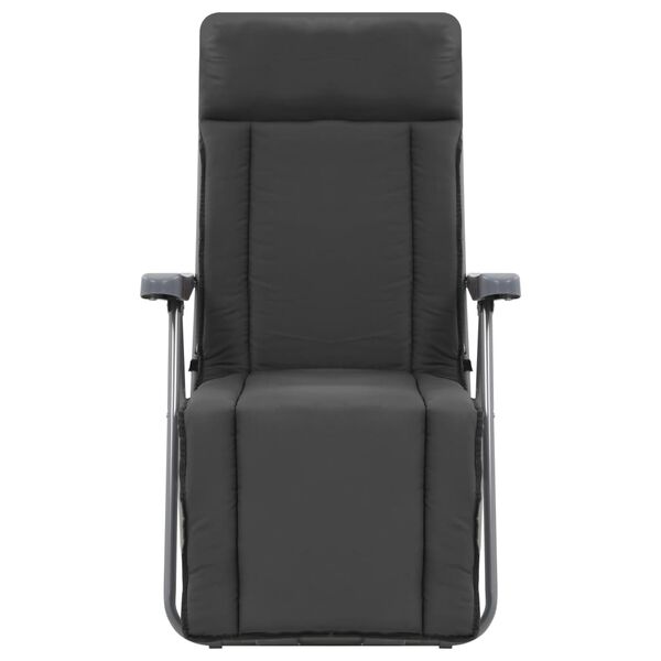 vidaXL Розкладні садові стільці з матрацами 2 шт Сірий