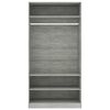 800229 vidaXL Wardrobe Concrete Grey 100x50x200 cm Chipboard
