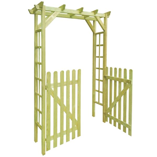 vidaXL Садова арка для троянд 150x50x200 см Просочена деревина