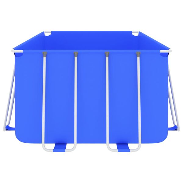 vidaXL Басейн зі Сталевим Каркасом Синій 400x207x122 см