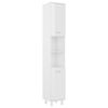 802630 vidaXL Bathroom Cabinet High Gloss White 30x30x179 cm Chipboard