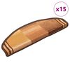 vidaXL Самоклеючі Сходові Килимки 15 шт Коричневий 65x21x4 см