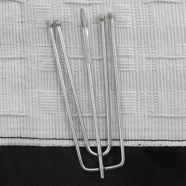 321159 vidaXL Linen-Look Blackout Curtains with Hooks Black 290x245 cm