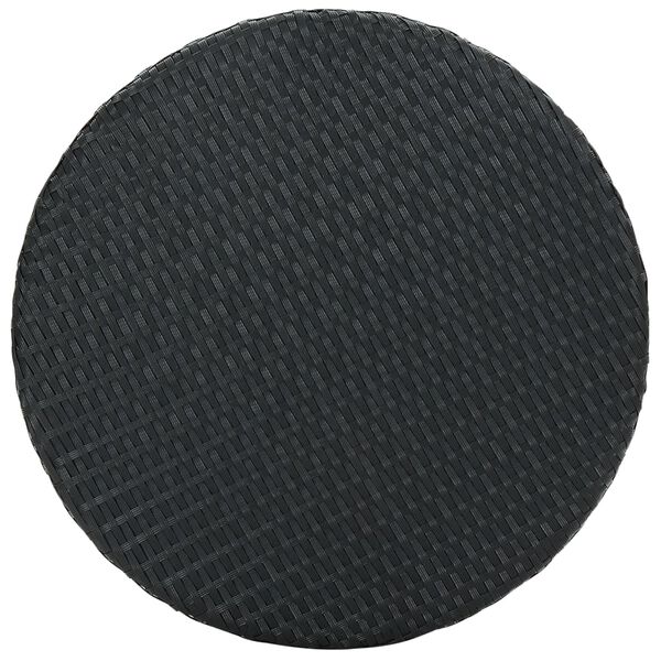 vidaXL Садовий Стіл Чорний 60,5x106 см Поліротанг