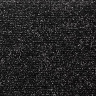 vidaXL Килимки для Сходів 15 шт Чорний 65х25 см Голкопробивна Тканина