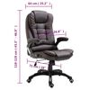 vidaXL Офісне крісло Коричневий Штучна шкіра