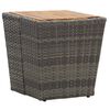 vidaXL Чайний Столик Сірий 41,5x41,5x43 см Поліротанг і Масив Акації