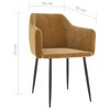 vidaXL Обідні Стільці 2 шт Коричневий Оксамит