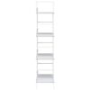 288224 vidaXL 4-Layer Book Shelf White 60x27,6x124,5 cm Chipboard
