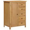 vidaXL Гардеробна шафа 76x52x105 см Масив дуба