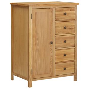 vidaXL Гардеробна шафа 76x52x105 см Масив дуба