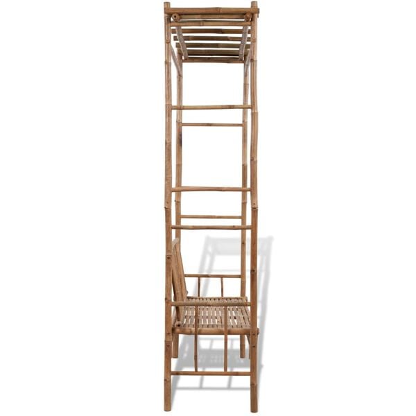 vidaXL Садова лавка з перголою 130 см Бамбук