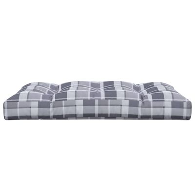 vidaXL Подушка для дивана з піддонів Картатий сірий 120x80x10 см