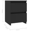 800516 vidaXL Bedside Cabinets 2 pcs Black 30x30x40 cm Chipboard