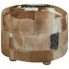 vidaXL Пуф Круглий 50x50x45 см Натуральна Шкіра
