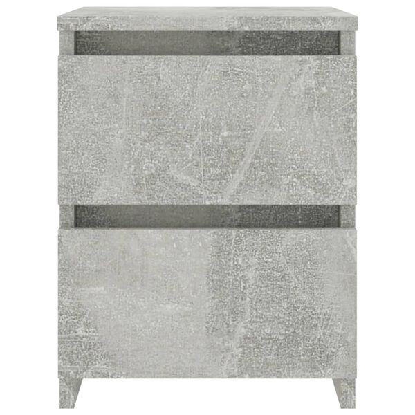 800521 vidaXL Bedside Cabinet Concrete Grey 30x30x40 cm Chipboard