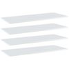 vidaXL Книжкові Полиці 4 шт Глянцевий Білий 100x40x1,5 см ДСП