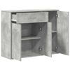 800679 vidaXL Sideboard Concrete Grey 88x30x70 cm Chipboard