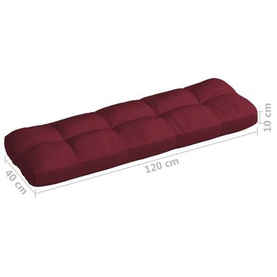 vidaXL Подушки для дивана з піддонів 7 шт Бордовий