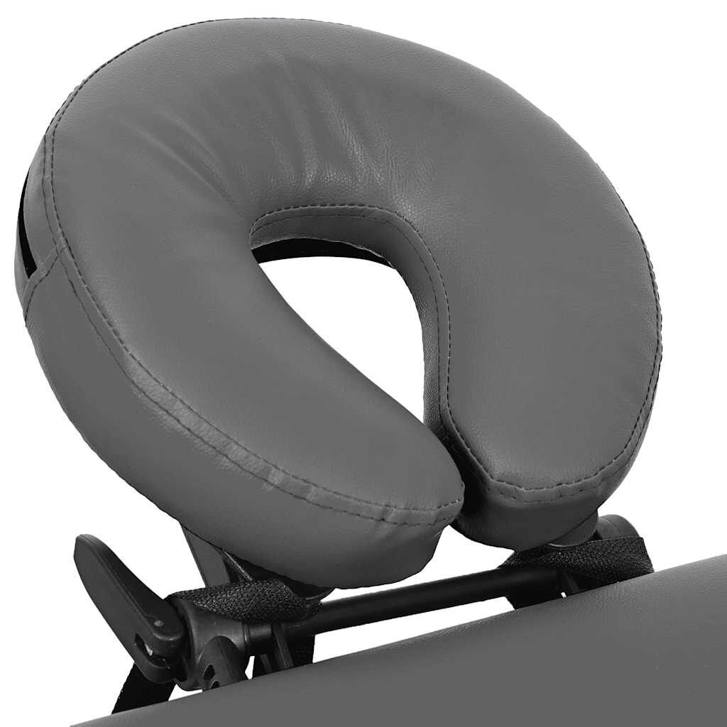 vidaXL Масажний Стіл 4-Зонний Антрацит 186x68 см Алюмінієвий Каркас