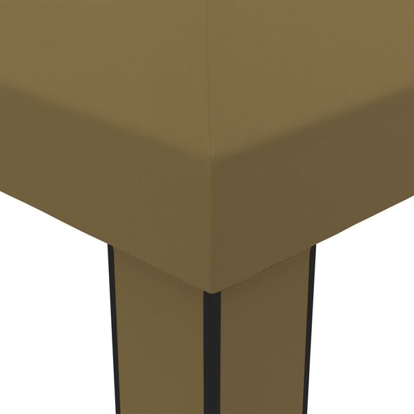 vidaXL Альтанка з Подвійним Дахом Сіро-Коричневий 3x6 м 180 г/м²