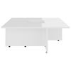 802909 vidaXL Coffee Table High Gloss White 79,5x79,5x30 cm Chipboard