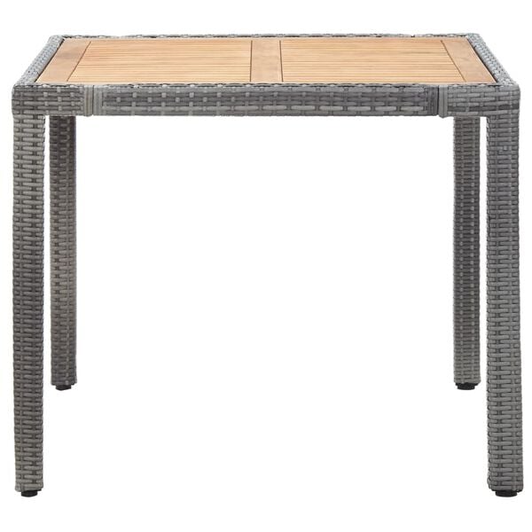 vidaXL Вуличний Обідній Комплект 5 Од. з Подушками Сірий Поліротанг