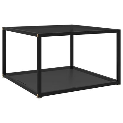 vidaXL Журнальний столик Чорний 60х60х35 см Загартоване скло