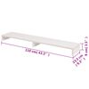 243663 vidaXL Monitor Stand Chipboard 118x23,5x9 cm White