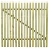 45140 vidaXL Picket Garden Gate Impregnated Pinewood 100x100 cm