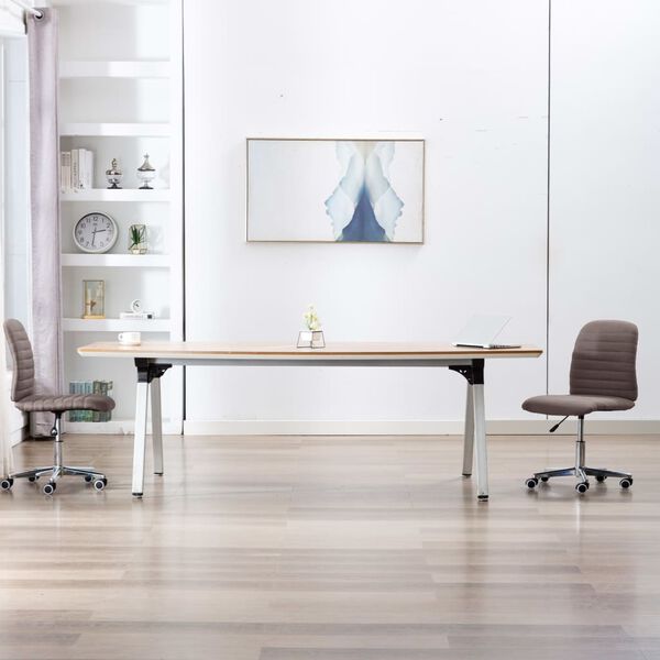 vidaXL Обідні стільці 2 шт Сіро-коричневий Тканина