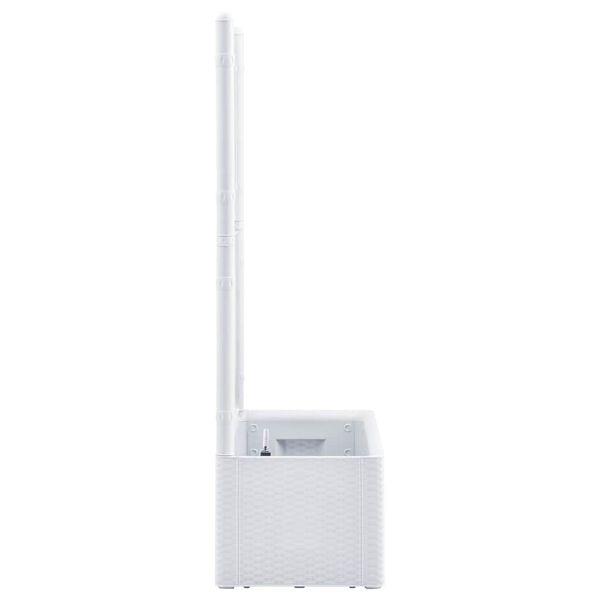 vidaXL Садова піднесена клумба з трельяжем і системою поливу Білий