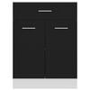 vidaXL Нижня шафа з шухлядою Чорний 60x46x81,5 см ДСП