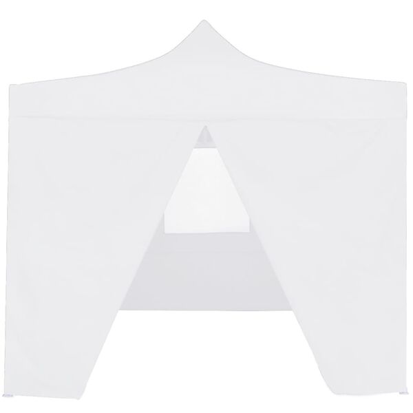 vidaXL Професійний Розкладний Святковий Намет з 4 Боковинами Білий 3х3 м Сталь