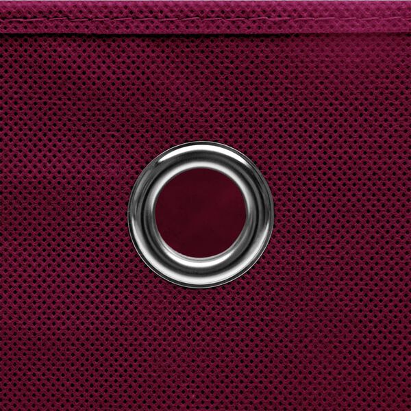 vidaXL Коробки для Зберігання 10 шт Темно-Червоний 32x32x32 см Тканина