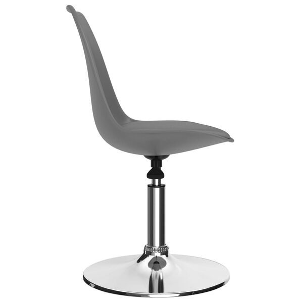 vidaXL Поворотні Обідні Стільці 2 шт Світло-Сірий Штучна Шкіра
